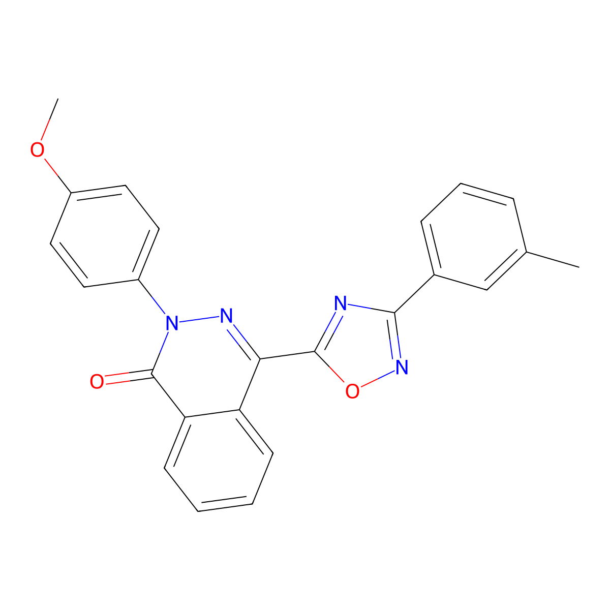 2-(4-methoxyphenyl)-4-[3-(3-methylphenyl)-1,2,4-oxadiazol-5-yl]phthalazin-1(2H)-one molecular structure, CAS 1291842-62-0