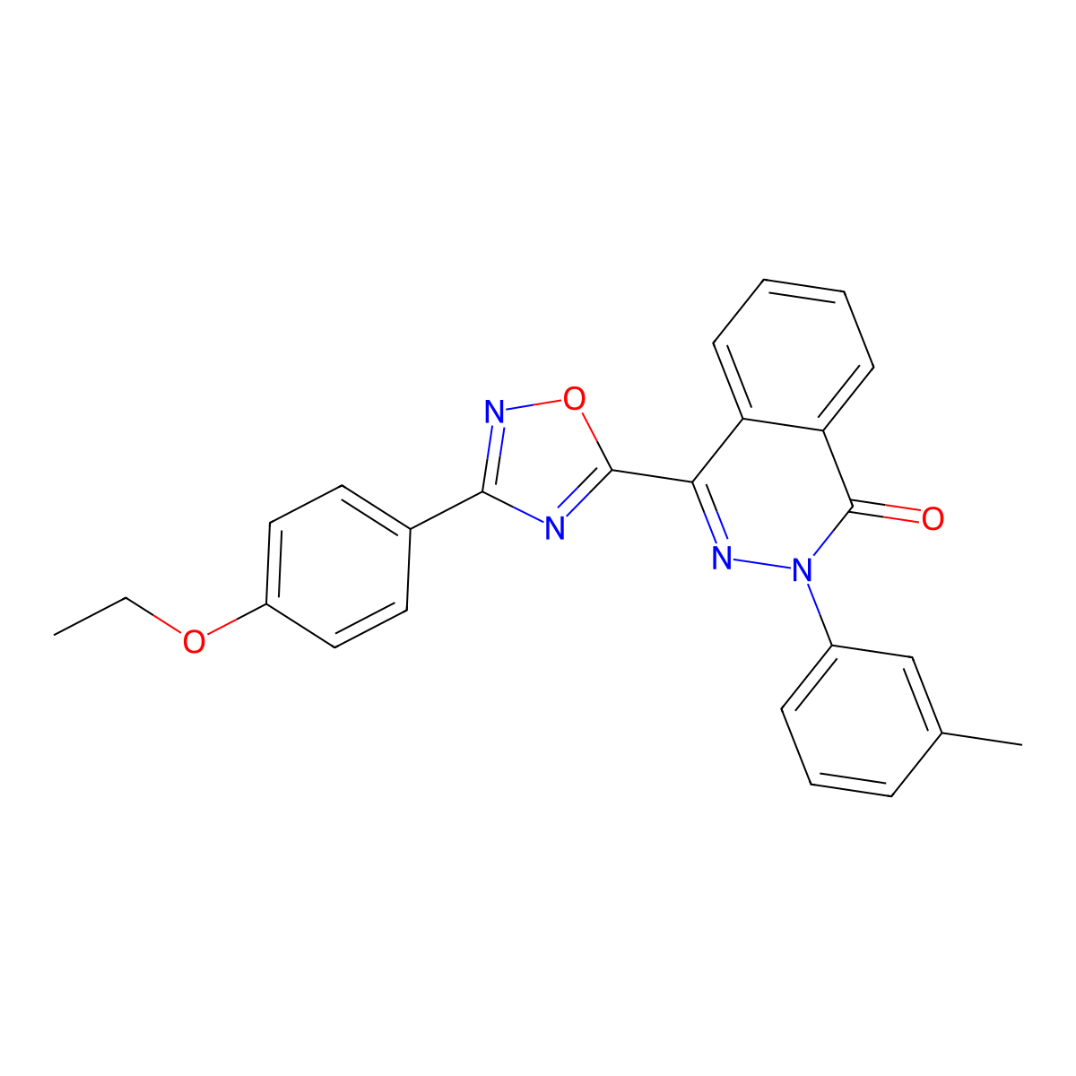 4-[3-(4-ethoxyphenyl)-1,2,4-oxadiazol-5-yl]-2-(3-methylphenyl)phthalazin-1(2H)-one molecular structure, CAS 1291842-66-4