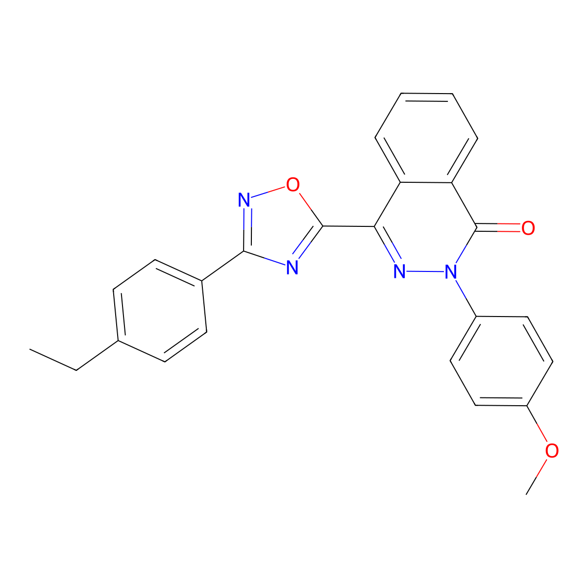 4-[3-(4-ethylphenyl)-1,2,4-oxadiazol-5-yl]-2-(4-methoxyphenyl)phthalazin-1(2H)-one molecular structure, CAS 1291844-52-4