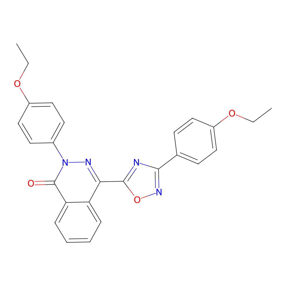 2-(4-ethoxyphenyl)-4-[3-(4-ethoxyphenyl)-1,2,4-oxadiazol-5-yl]phthalazin-1(2H)-one molecular structure, CAS 1291844-60-4