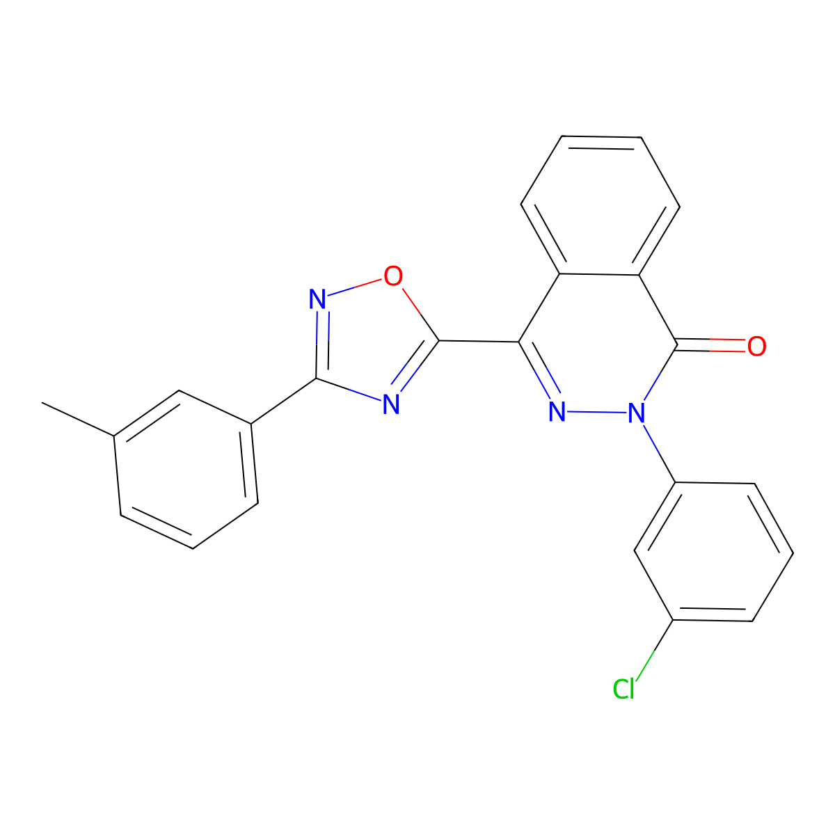 2-(3-chlorophenyl)-4-[3-(3-methylphenyl)-1,2,4-oxadiazol-5-yl]phthalazin-1(2H)-one molecular structure, CAS 1291844-63-7