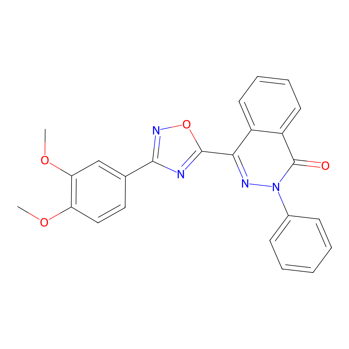 4-(3-(3,4-dimethoxyphenyl)-1,2,4-oxadiazol-5-yl)-2-phenylphthalazin-1(2H)-one molecular structure, CAS 1291844-73-9