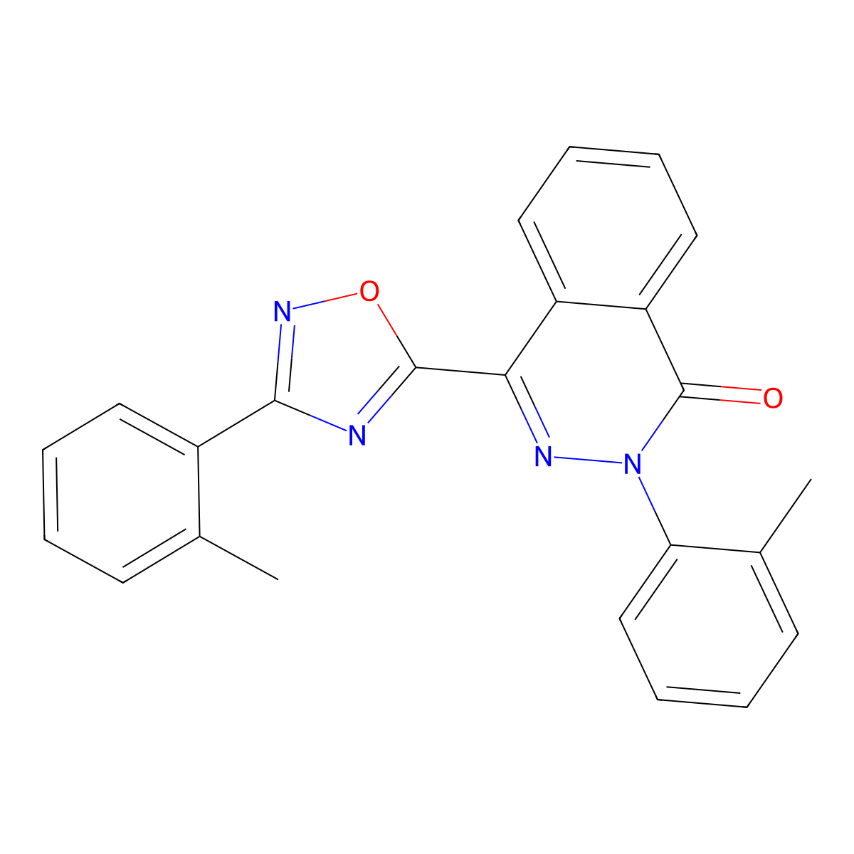 2-(2-methylphenyl)-4-[3-(2-methylphenyl)-1,2,4-oxadiazol-5-yl]phthalazin-1(2H)-one molecular structure, CAS 1291844-74-0