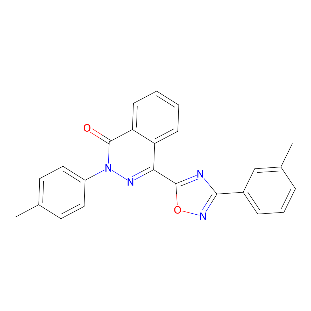 2-(4-methylphenyl)-4-[3-(3-methylphenyl)-1,2,4-oxadiazol-5-yl]phthalazin-1(2H)-one molecular structure, CAS 1291844-79-5