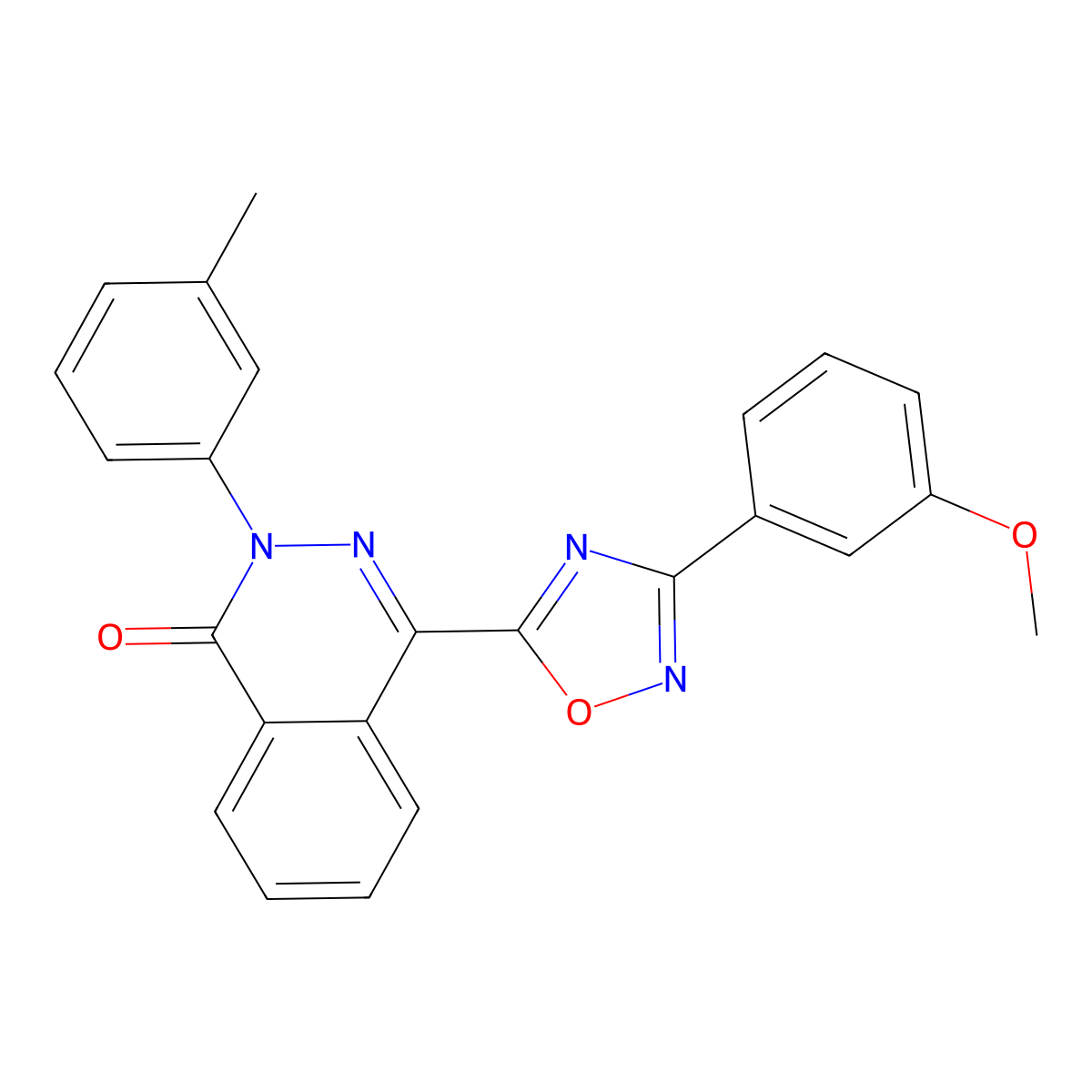 4-[3-(3-methoxyphenyl)-1,2,4-oxadiazol-5-yl]-2-(3-methylphenyl)phthalazin-1(2H)-one molecular structure, CAS 1291844-88-6