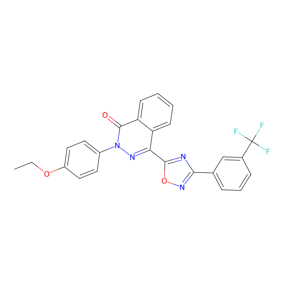 2-(4-ethoxyphenyl)-4-{3-[3-(trifluoromethyl)phenyl]-1,2,4-oxadiazol-5-yl}phthalazin-1(2H)-one molecular structure, CAS 1291844-94-4