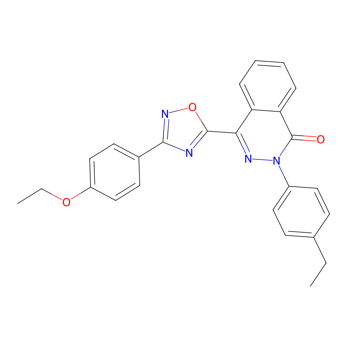 4-[3-(4-ethoxyphenyl)-1,2,4-oxadiazol-5-yl]-2-(4-ethylphenyl)phthalazin-1(2H)-one molecular structure, CAS 1291845-10-7