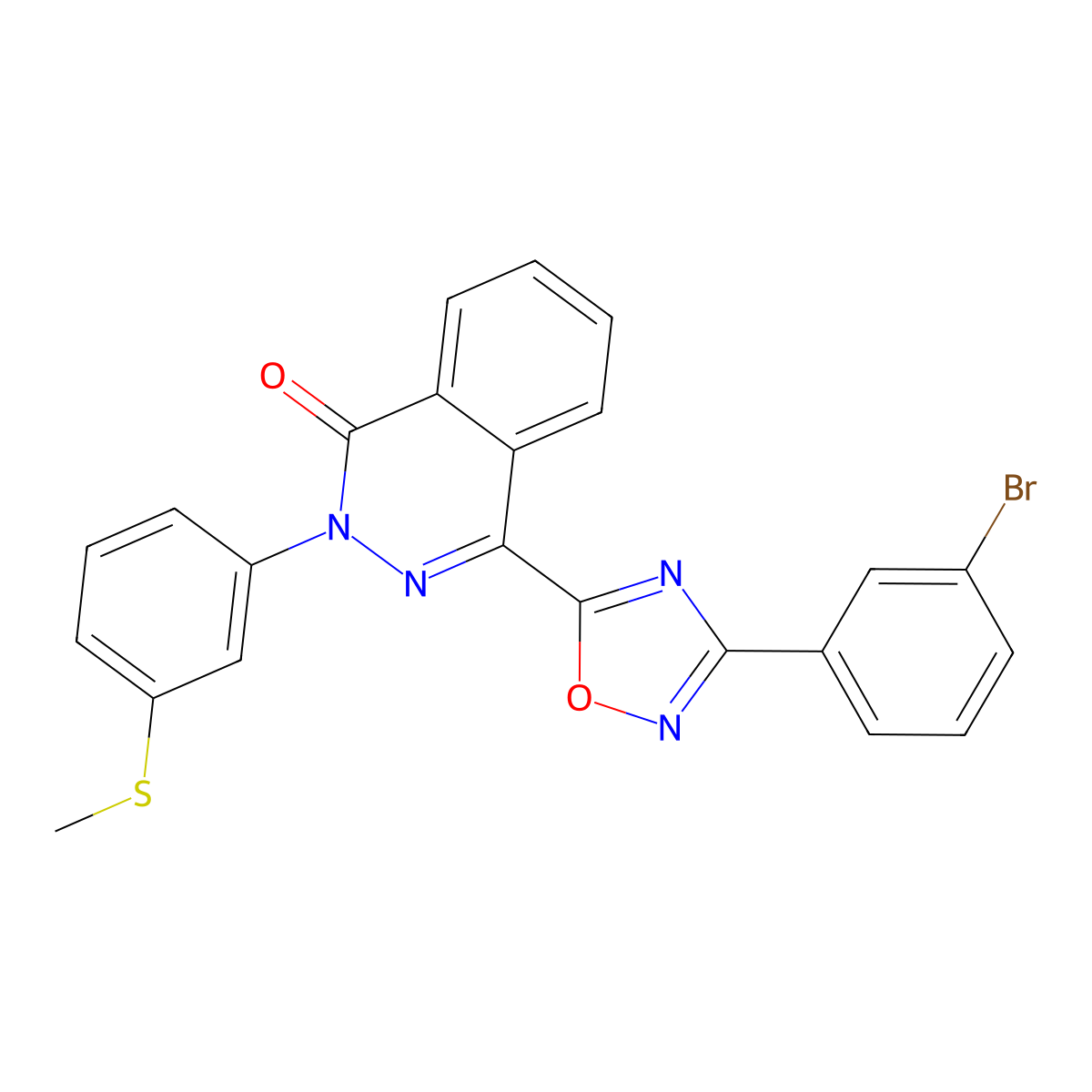 4-(3-(3-bromophenyl)-1,2,4-oxadiazol-5-yl)-2-(3-(methylthio)phenyl)phthalazin-1(2H)-one molecular structure, CAS 1291845-17-4