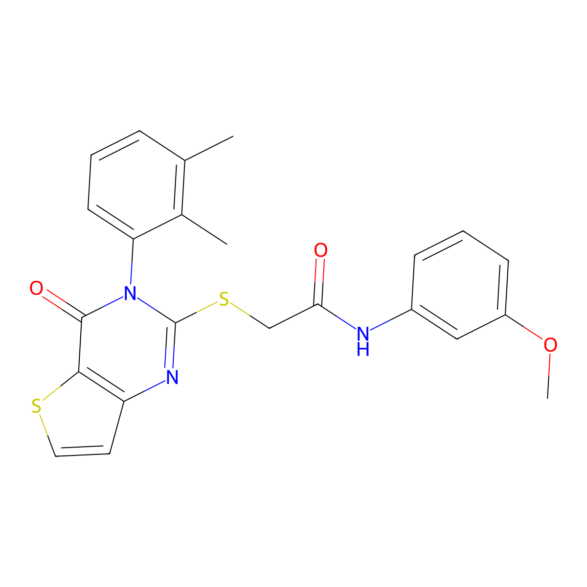 2-{[3-(2,3-dimethylphenyl)-4-oxo-3,4-dihydrothieno[3,2-d]pyrimidin-2-yl]sulfanyl}-N-(3-methoxyphenyl)acetamide molecular structure, CAS 1291845-18-5