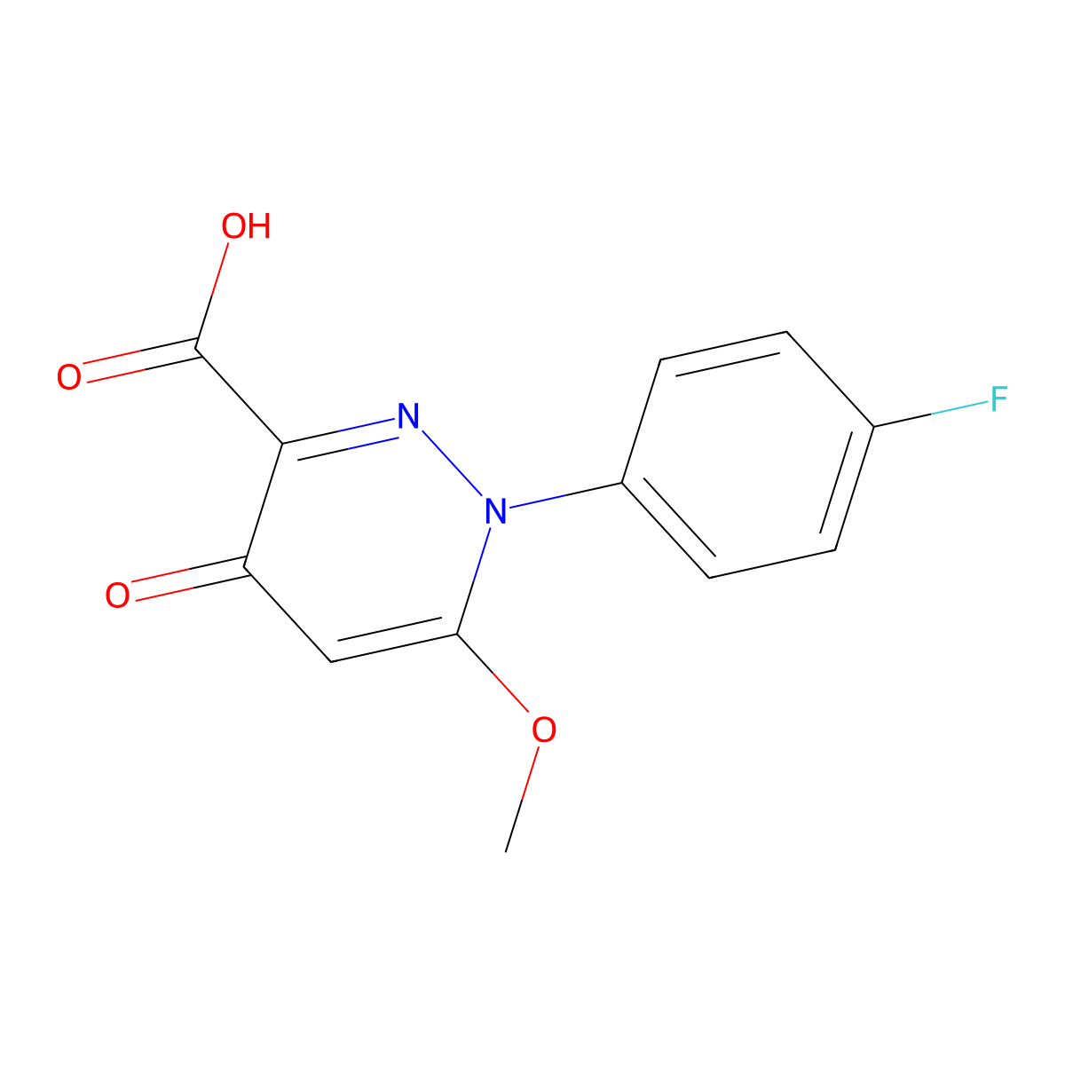 1-(4-Fluorophenyl)-6-methoxy-4-oxo-1,4-dihydropyridazine-3-carboxylic acid molecular structure, CAS 1291846-00-8
