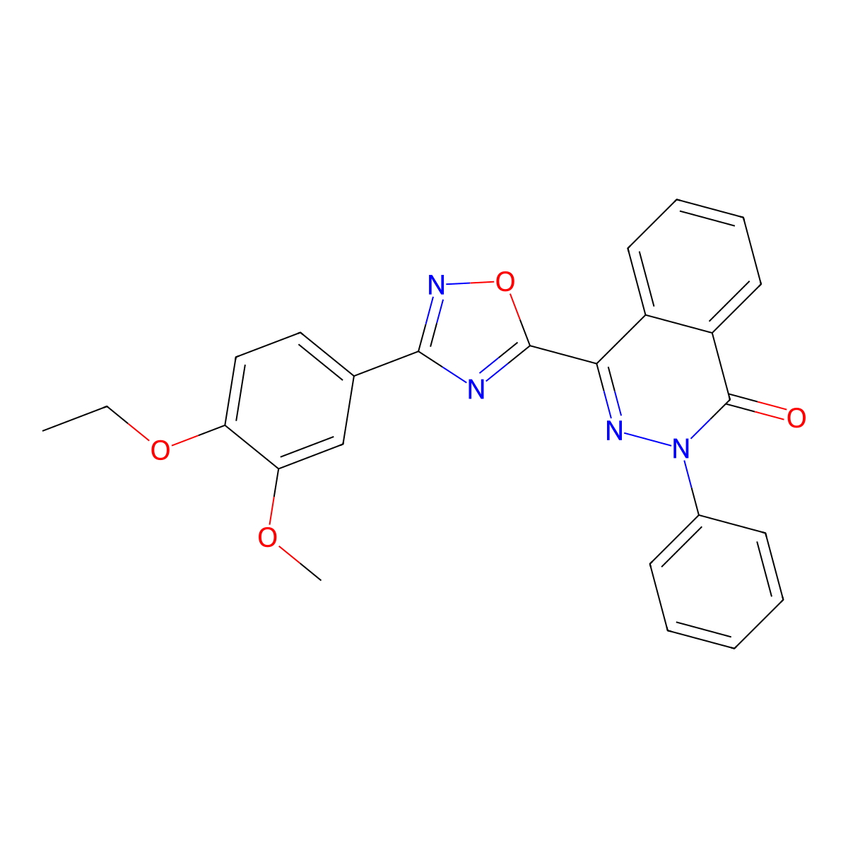 4-[3-(4-ethoxy-3-methoxyphenyl)-1,2,4-oxadiazol-5-yl]-2-phenylphthalazin-1(2H)-one molecular structure, CAS 1291846-20-2