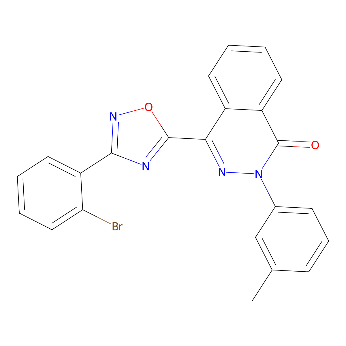 4-[3-(2-bromophenyl)-1,2,4-oxadiazol-5-yl]-2-(3-methylphenyl)phthalazin-1(2H)-one molecular structure, CAS 1291846-37-1