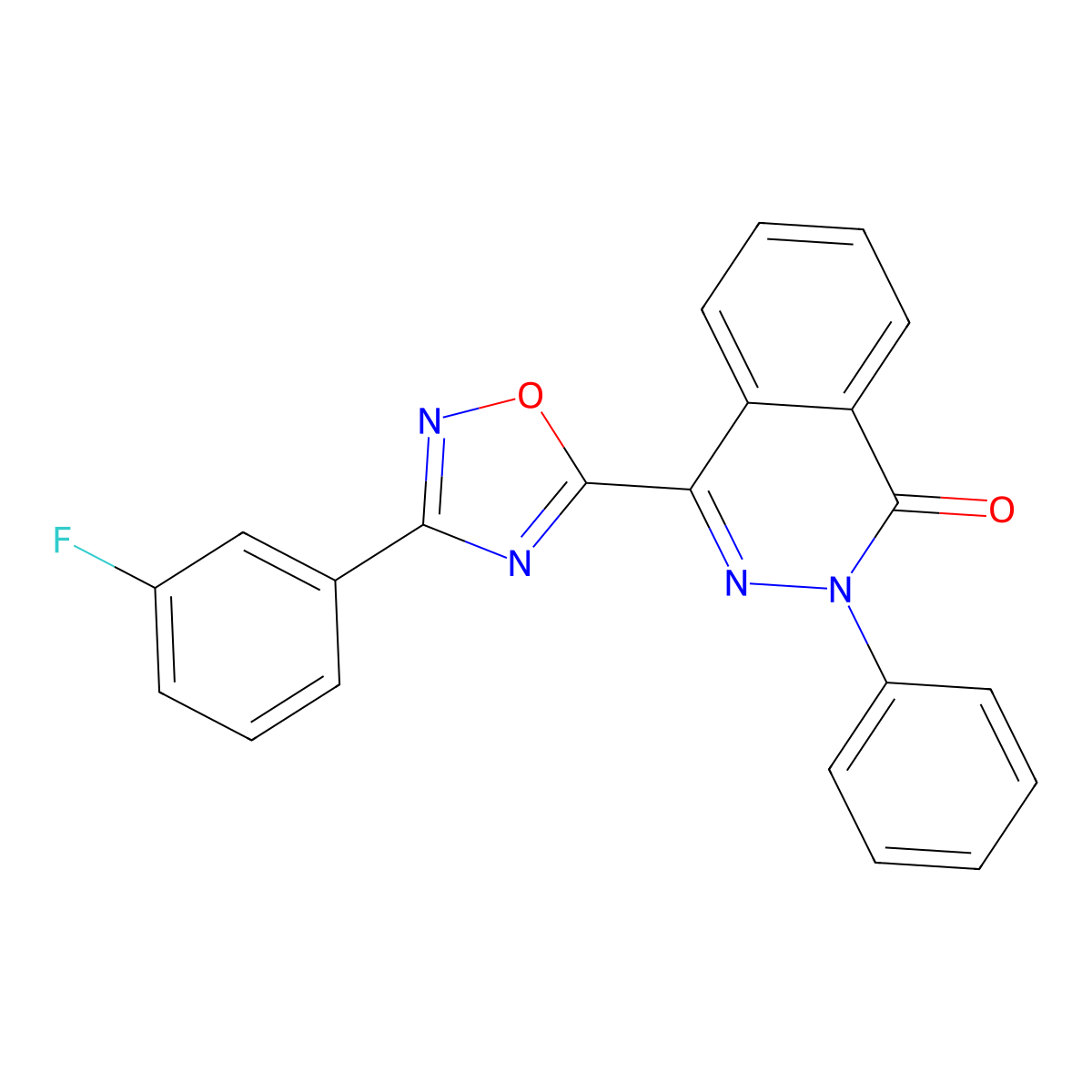 4-(3-(3-fluorophenyl)-1,2,4-oxadiazol-5-yl)-2-phenylphthalazin-1(2H)-one molecular structure, CAS 1291847-05-6