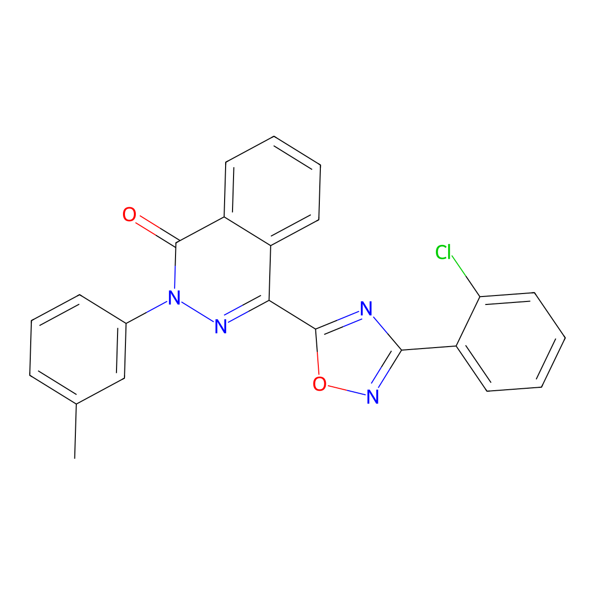4-[3-(2-chlorophenyl)-1,2,4-oxadiazol-5-yl]-2-(3-methylphenyl)phthalazin-1(2H)-one molecular structure, CAS 1291847-23-8