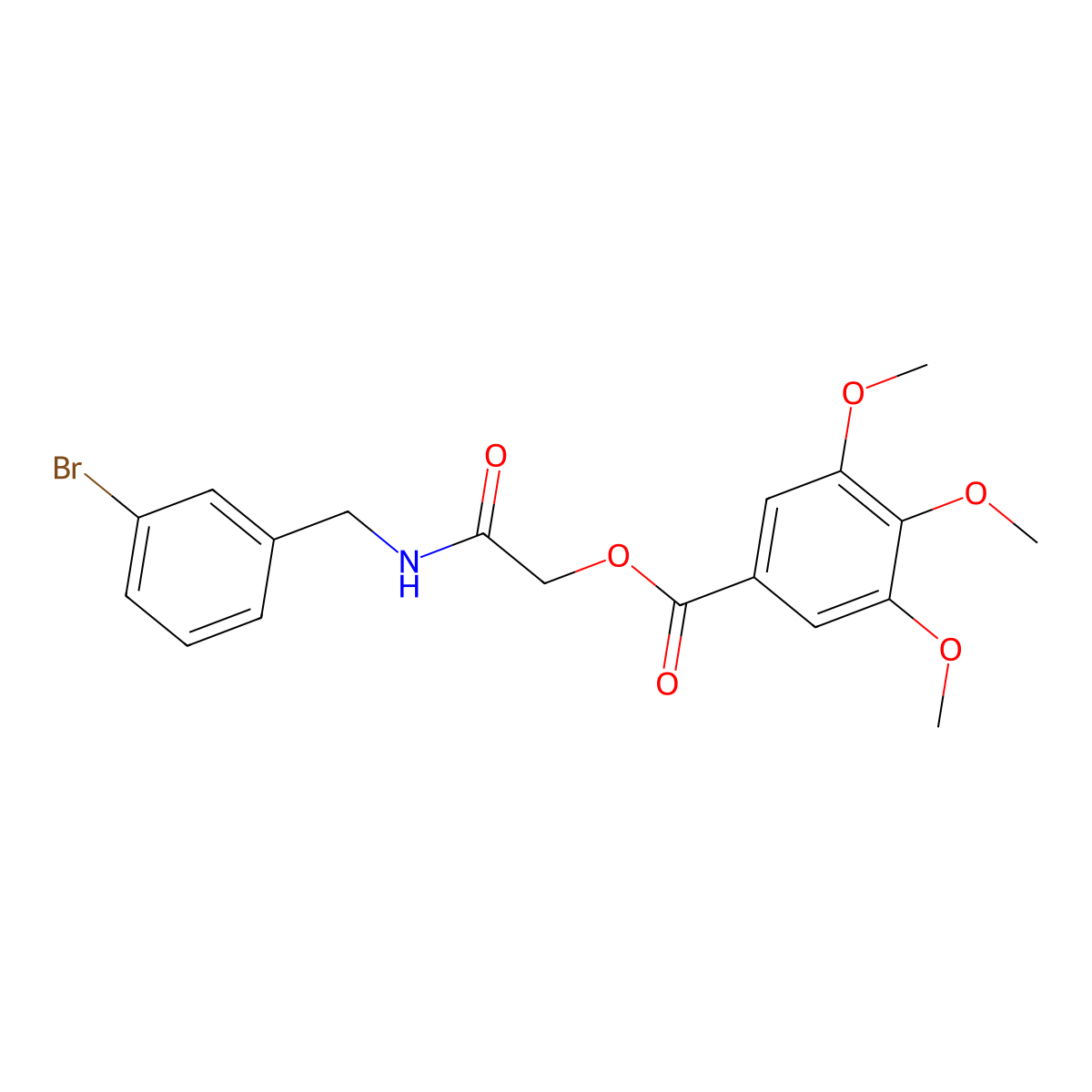 2-((3-Bromobenzyl)amino)-2-oxoethyl 3,4,5-trimethoxybenzoate molecular structure, CAS 1291849-22-3