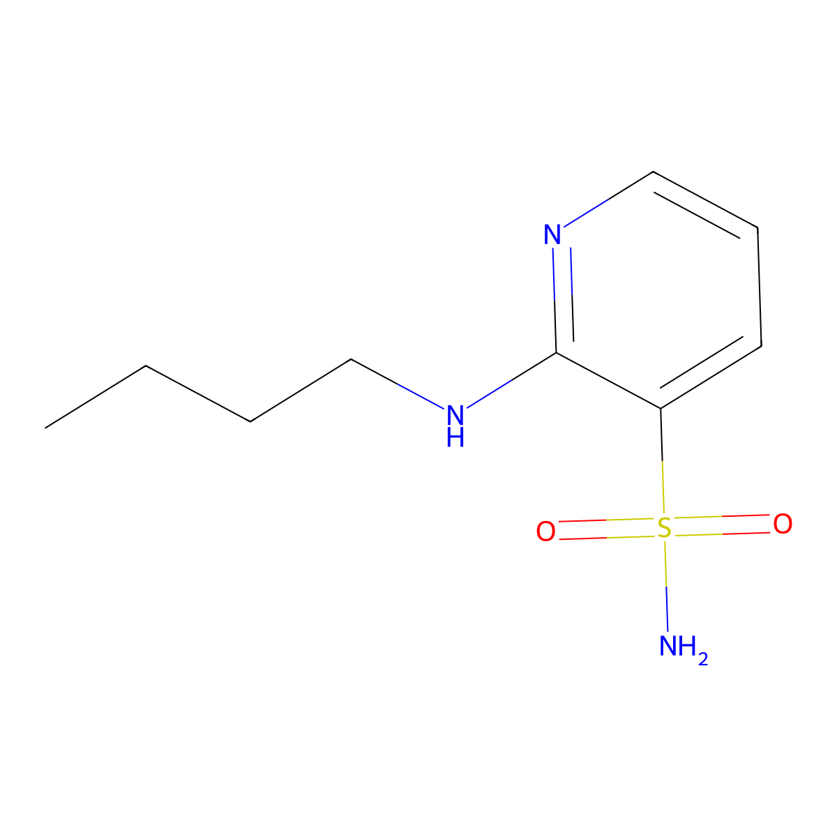 2-(Butylamino)pyridine-3-sulfonamide molecular structure, CAS 1291849-70-1