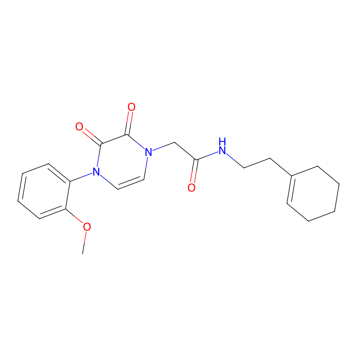 N-[2-(cyclohex-1-en-1-yl)ethyl]-2-[4-(2-methoxyphenyl)-2,3-dioxo-3,4-dihydropyrazin-1(2H)-yl]acetamide molecular structure, CAS 1291849-71-2