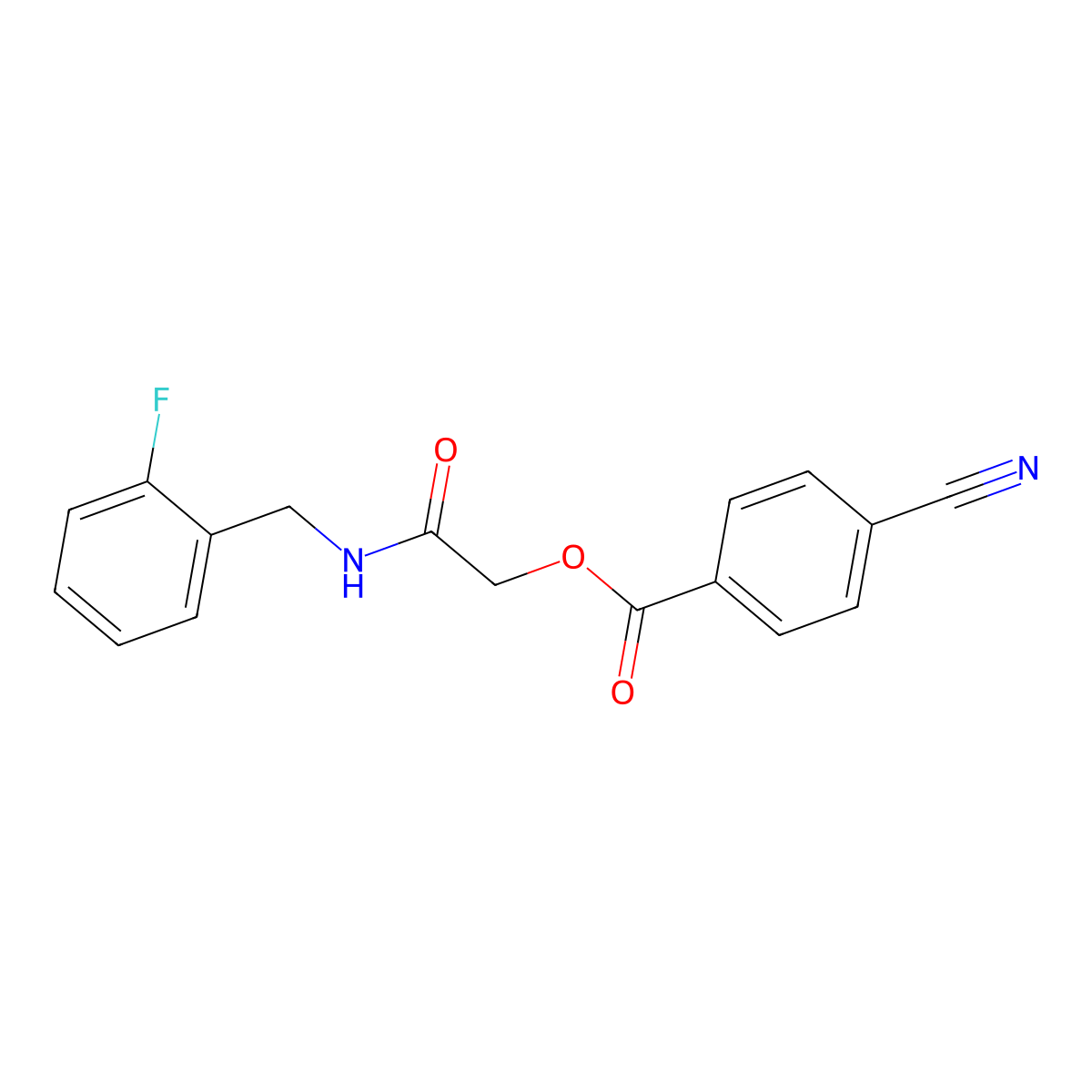 2-((2-Fluorobenzyl)amino)-2-oxoethyl 4-cyanobenzoate molecular structure, CAS 1291850-49-1