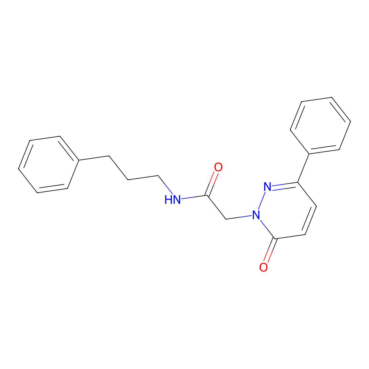 2-(6-oxo-3-phenylpyridazin-1(6H)-yl)-N-(3-phenylpropyl)acetamide molecular structure, CAS 1291851-84-7