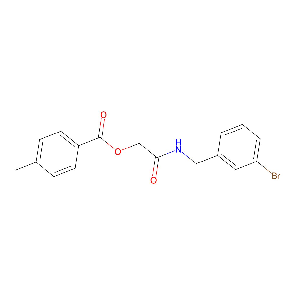 2-((3-Bromobenzyl)amino)-2-oxoethyl 4-methylbenzoate molecular structure, CAS 1291852-05-5