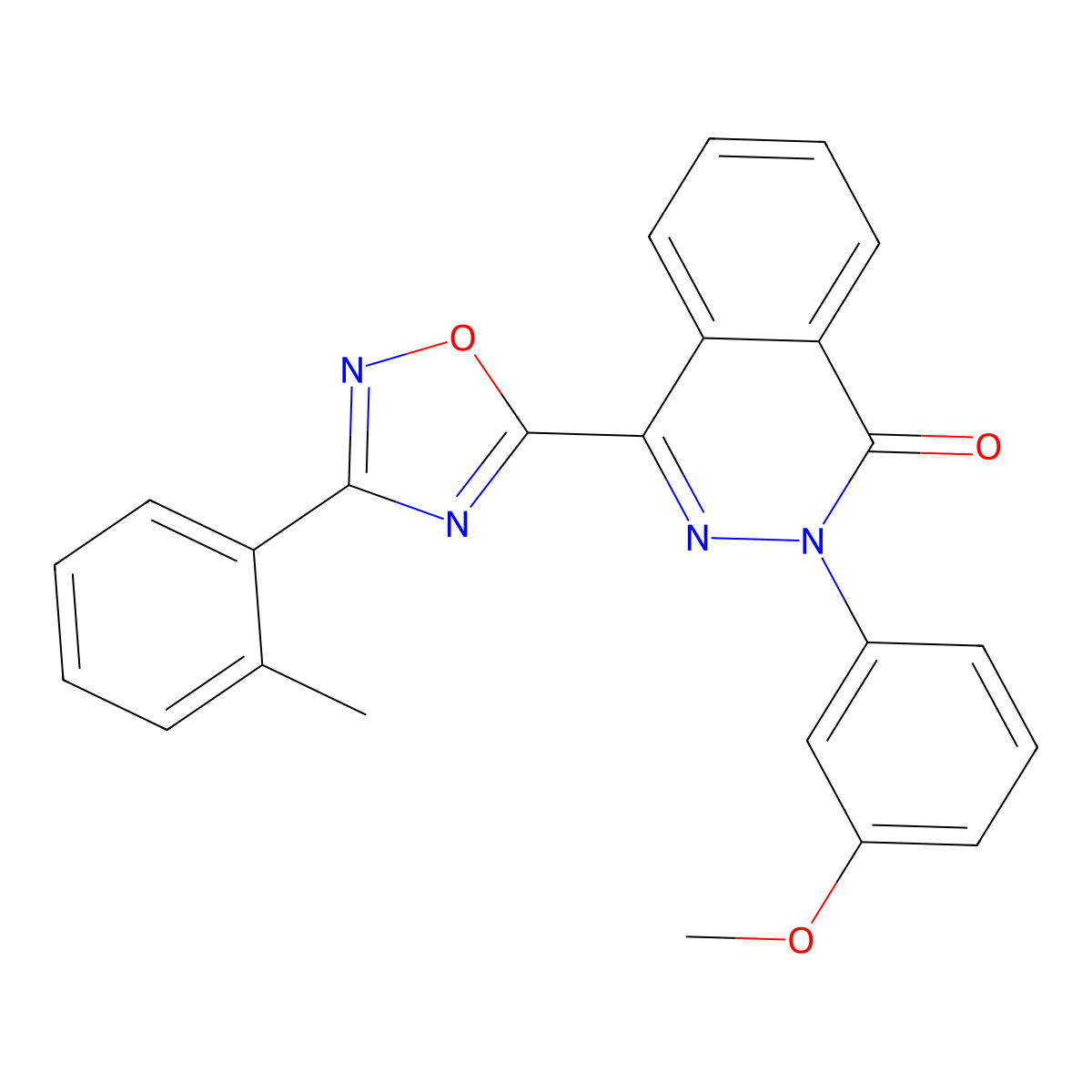 2-(3-methoxyphenyl)-4-[3-(2-methylphenyl)-1,2,4-oxadiazol-5-yl]phthalazin-1(2H)-one molecular structure, CAS 1291852-09-9