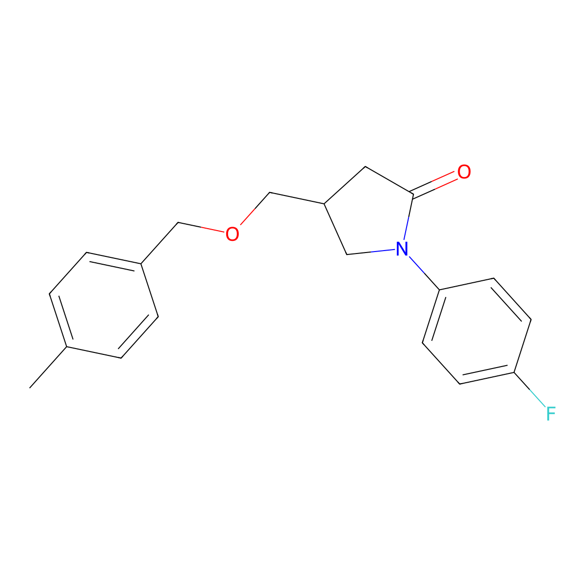 1-(4-Fluorophenyl)-4-{[(4-methylbenzyl)oxy]methyl}pyrrolidin-2-one molecular structure, CAS 1291852-67-9