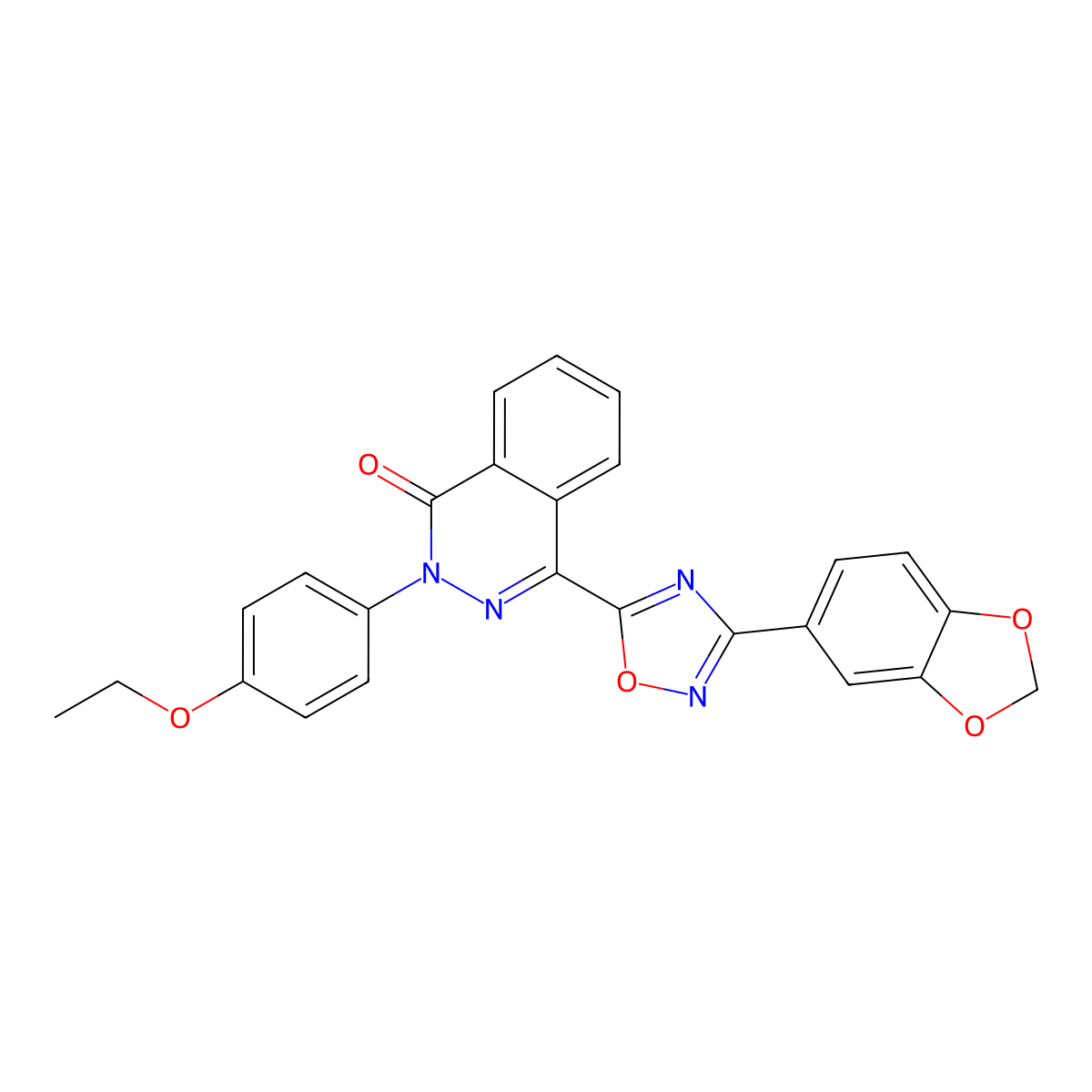 4-[3-(1,3-benzodioxol-5-yl)-1,2,4-oxadiazol-5-yl]-2-(4-ethoxyphenyl)phthalazin-1(2H)-one molecular structure, CAS 1291852-92-0