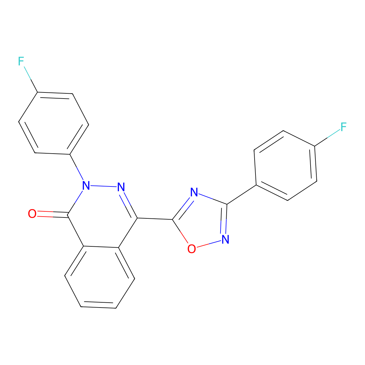 2-(4-fluorophenyl)-4-[3-(4-fluorophenyl)-1,2,4-oxadiazol-5-yl]phthalazin-1(2H)-one molecular structure, CAS 1291852-98-6