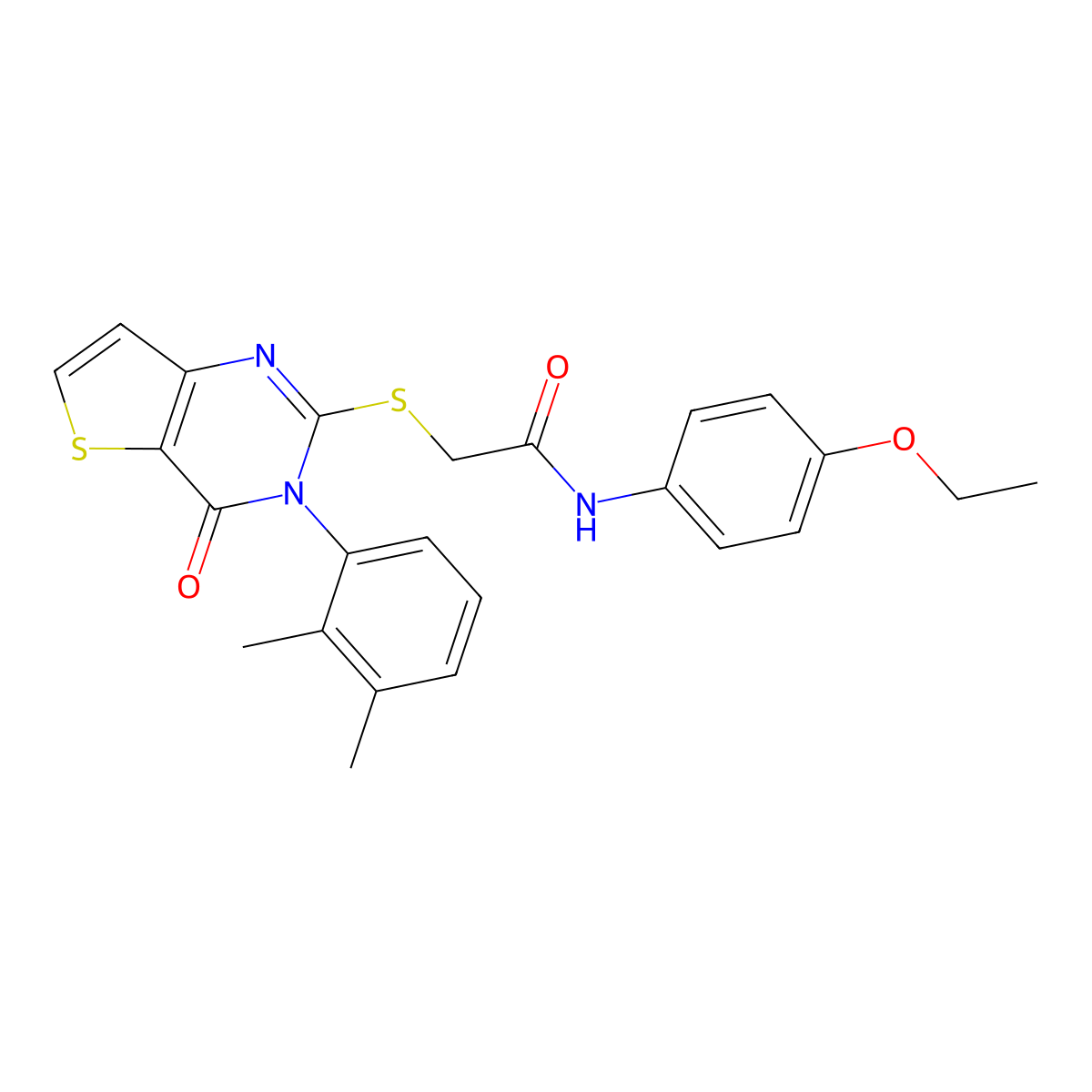 2-{[3-(2,3-dimethylphenyl)-4-oxo-3,4-dihydrothieno[3,2-d]pyrimidin-2-yl]sulfanyl}-N-(4-ethoxyphenyl)acetamide molecular structure, CAS 1291853-45-6