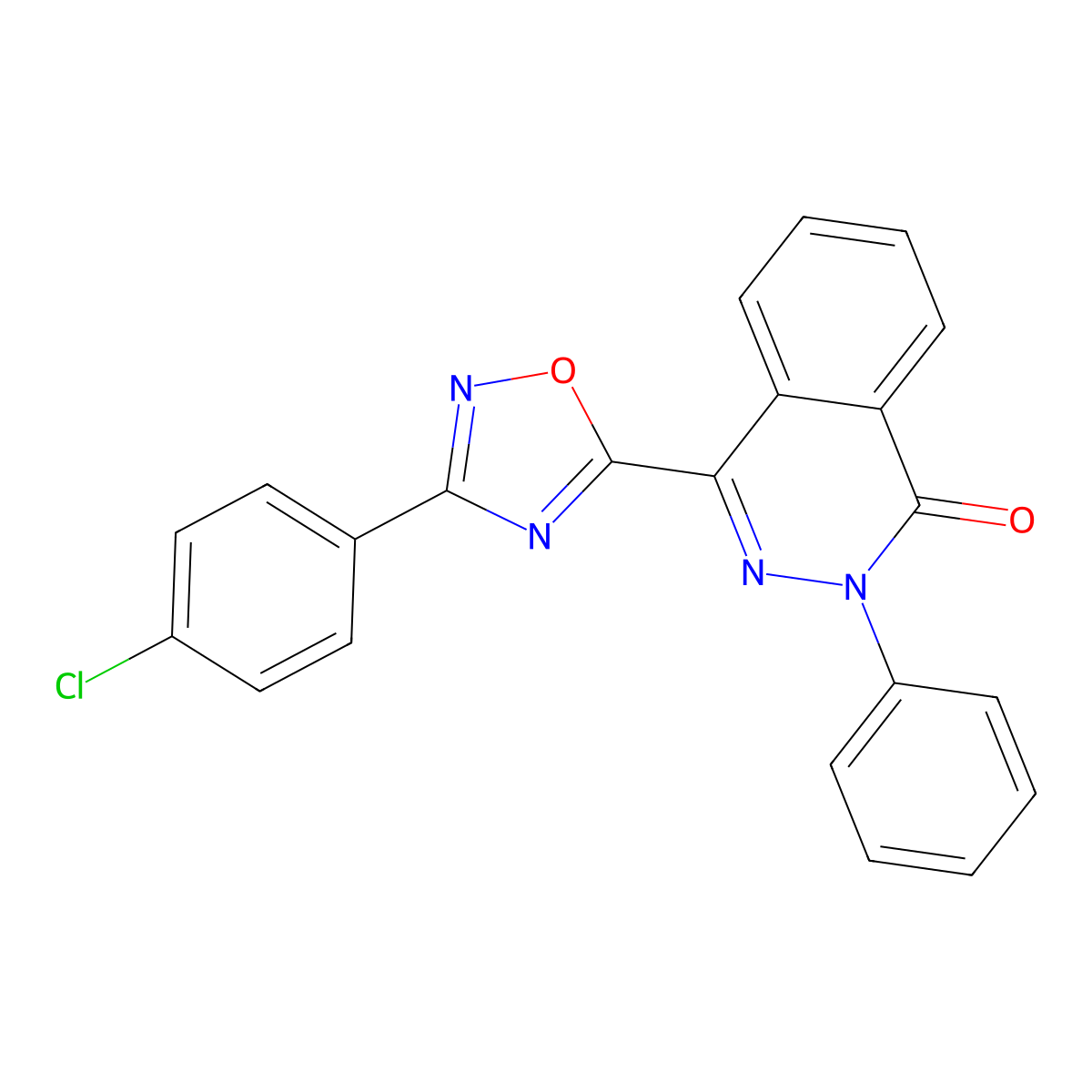 4-[3-(4-chlorophenyl)-1,2,4-oxadiazol-5-yl]-2-phenylphthalazin-1(2H)-one molecular structure, CAS 1291854-60-8