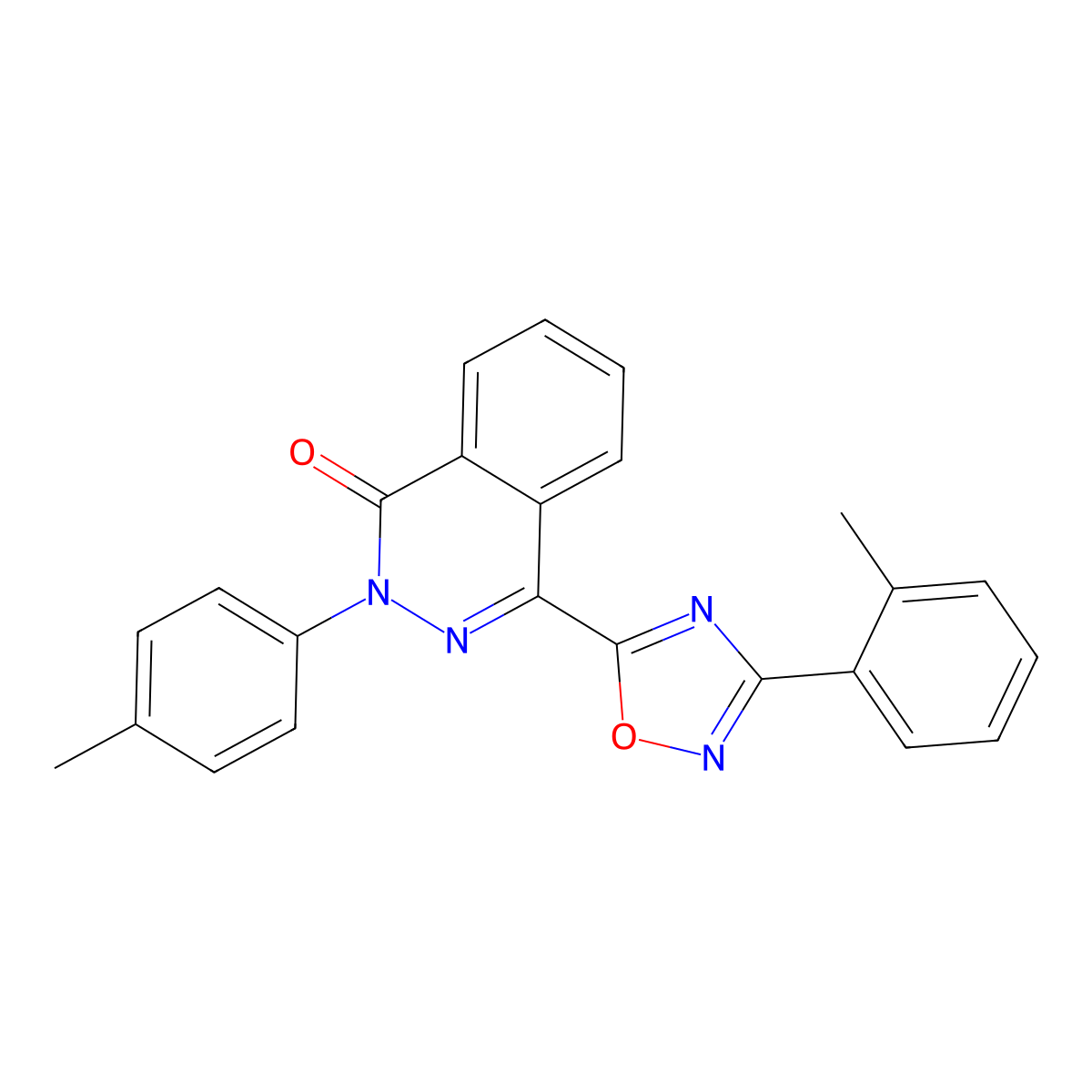 2-(4-methylphenyl)-4-[3-(2-methylphenyl)-1,2,4-oxadiazol-5-yl]phthalazin-1(2H)-one molecular structure, CAS 1291854-65-3