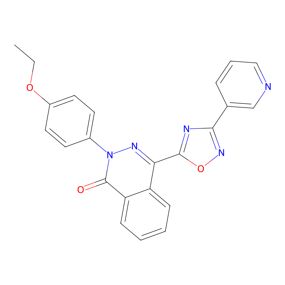 2-(4-ethoxyphenyl)-4-(3-(pyridin-3-yl)-1,2,4-oxadiazol-5-yl)phthalazin-1(2H)-one molecular structure, CAS 1291855-15-6