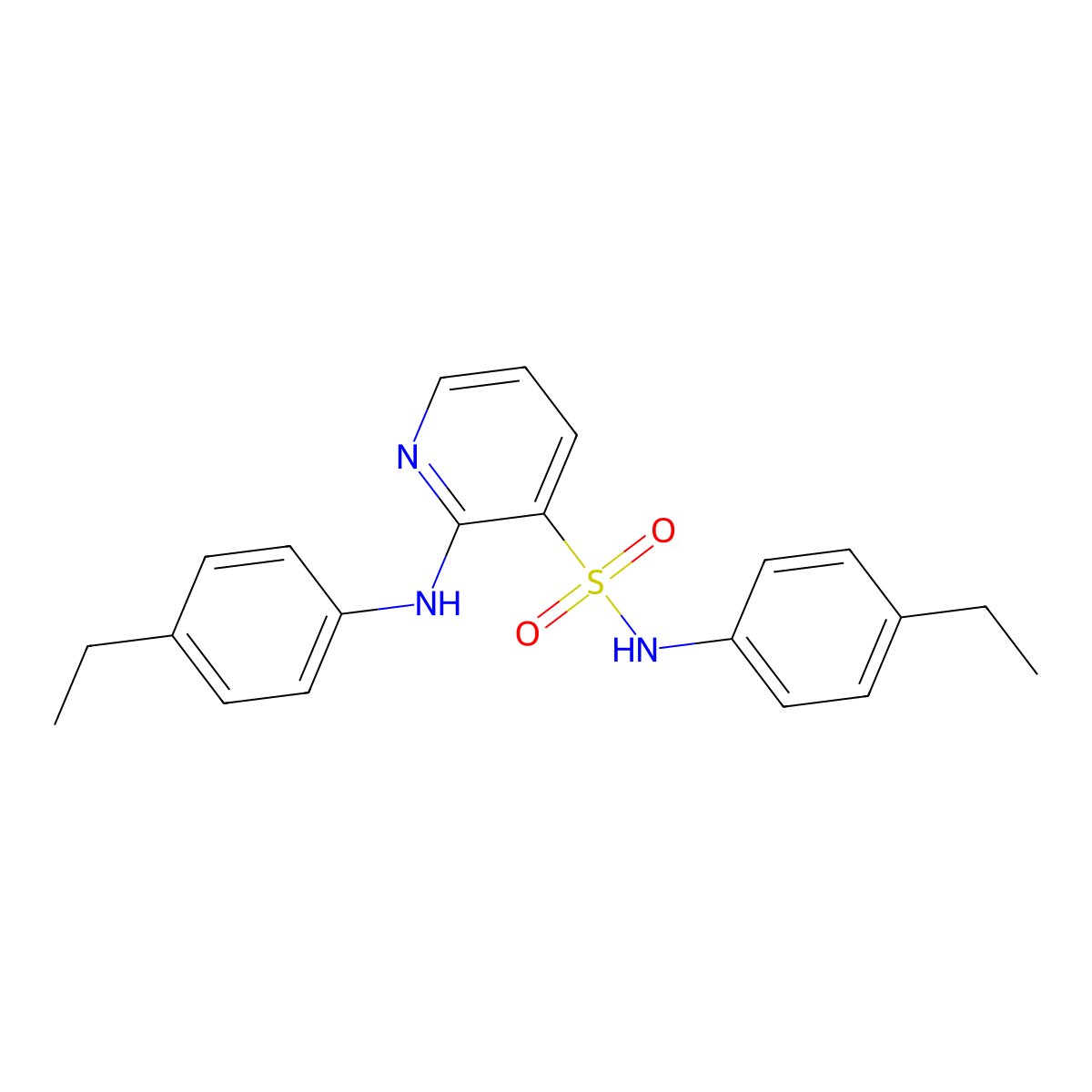 N-(4-ethylphenyl)-2-[(4-ethylphenyl)amino]pyridine-3-sulfonamide molecular structure, CAS 1291856-03-5