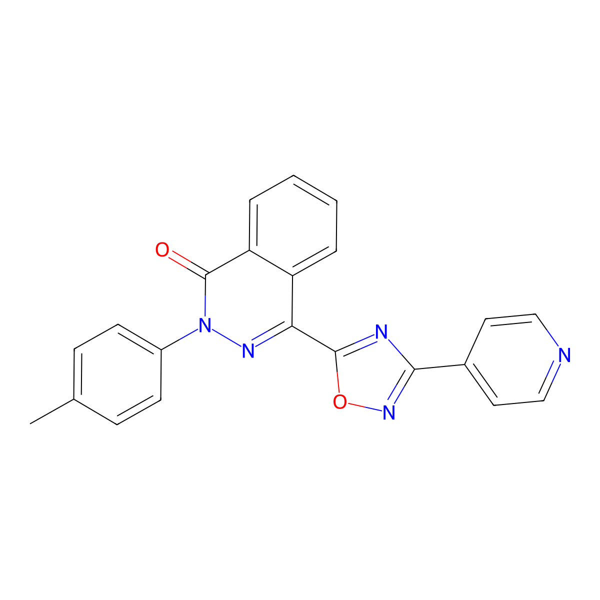 4-(3-(pyridin-4-yl)-1,2,4-oxadiazol-5-yl)-2-(p-tolyl)phthalazin-1(2H)-one molecular structure, CAS 1291856-53-5