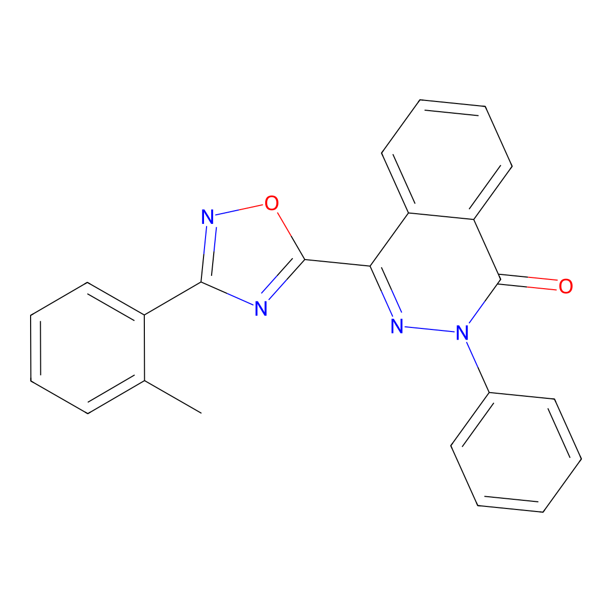 4-[3-(2-methylphenyl)-1,2,4-oxadiazol-5-yl]-2-phenylphthalazin-1(2H)-one molecular structure, CAS 1291857-01-6
