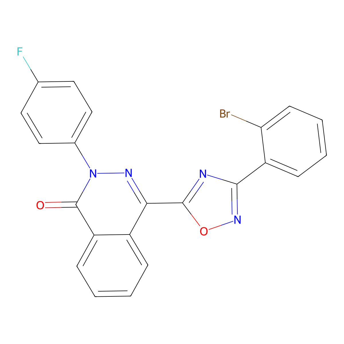 4-[3-(2-bromophenyl)-1,2,4-oxadiazol-5-yl]-2-(4-fluorophenyl)phthalazin-1(2H)-one molecular structure, CAS 1291857-83-4