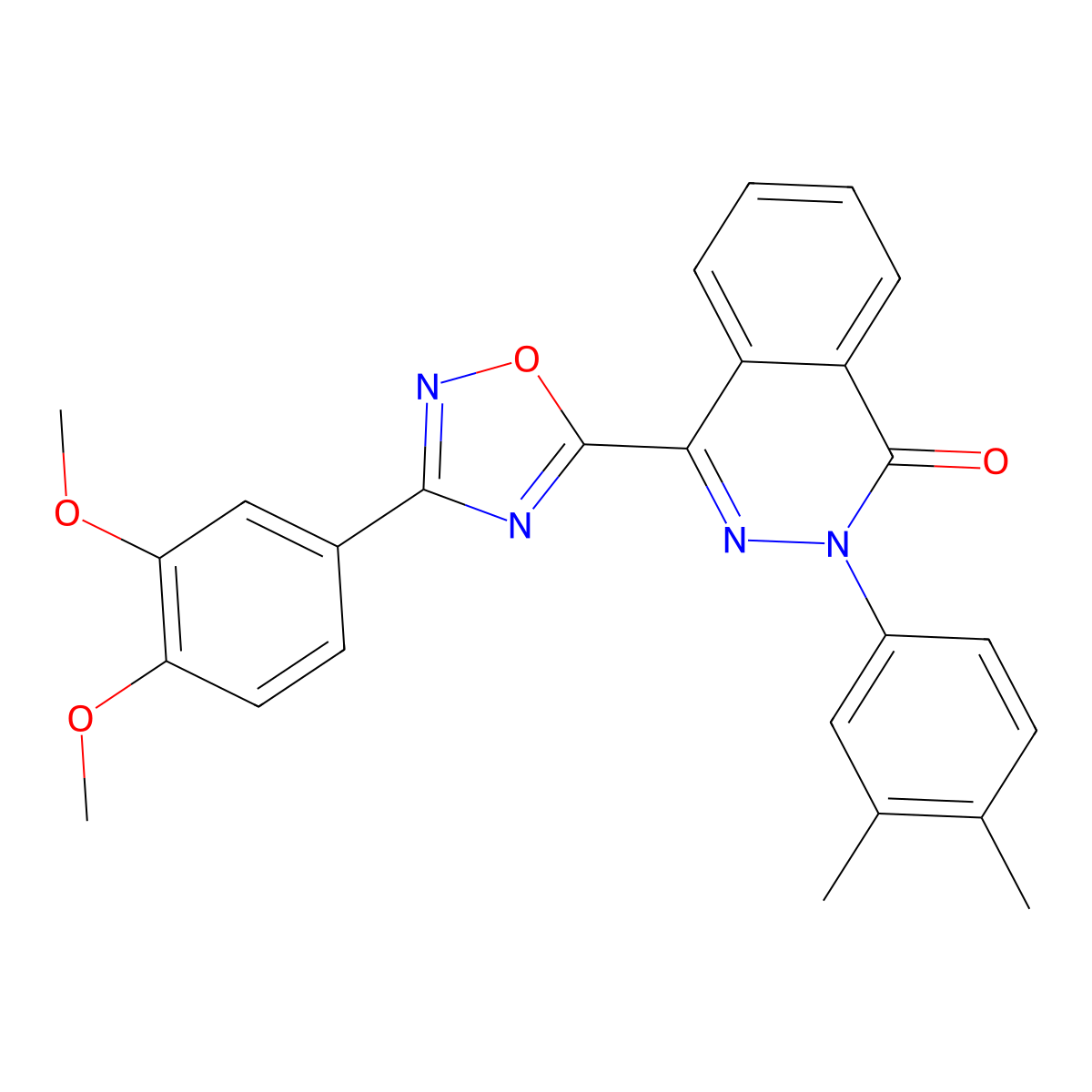 4-[3-(3,4-dimethoxyphenyl)-1,2,4-oxadiazol-5-yl]-2-(3,4-dimethylphenyl)phthalazin-1(2H)-one molecular structure, CAS 1291858-08-6