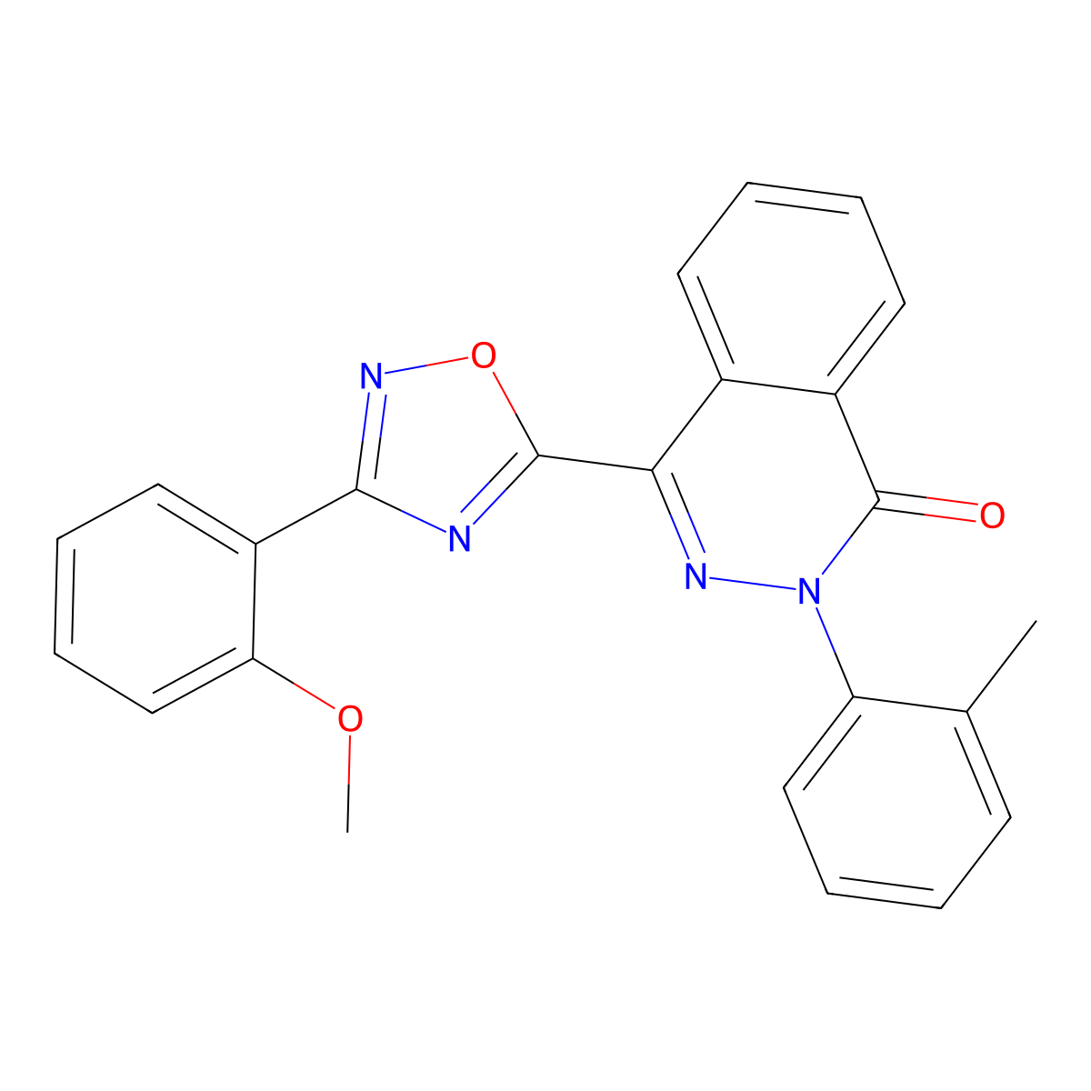 4-[3-(2-methoxyphenyl)-1,2,4-oxadiazol-5-yl]-2-(2-methylphenyl)phthalazin-1(2H)-one molecular structure, CAS 1291858-18-8