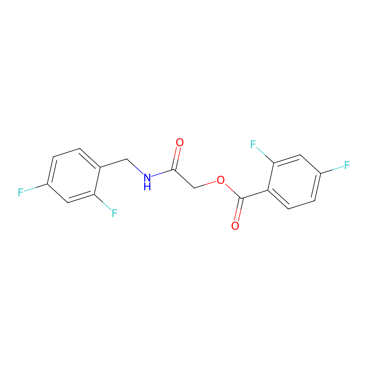 2-((2,4-Difluorobenzyl)amino)-2-oxoethyl 2,4-difluorobenzoate molecular structure, CAS 1291859-26-1