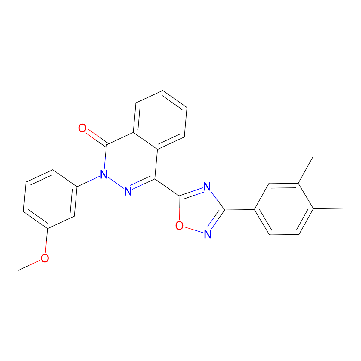 4-[3-(3,4-dimethylphenyl)-1,2,4-oxadiazol-5-yl]-2-(3-methoxyphenyl)phthalazin-1(2H)-one molecular structure, CAS 1291859-33-0