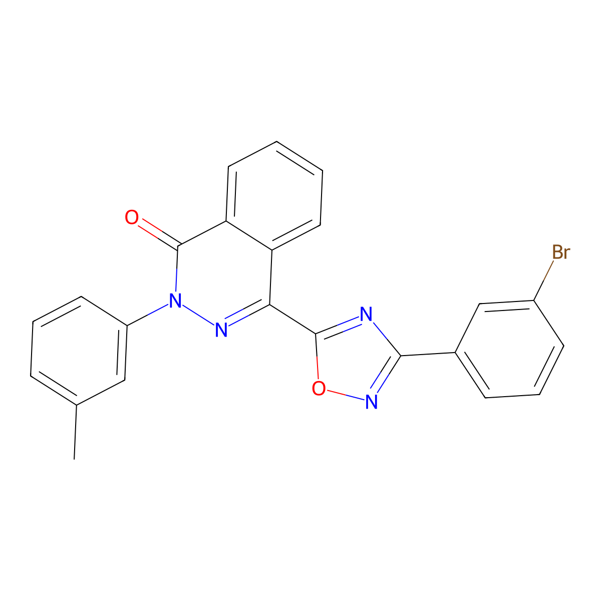 4-[3-(3-bromophenyl)-1,2,4-oxadiazol-5-yl]-2-(3-methylphenyl)phthalazin-1(2H)-one molecular structure, CAS 1291859-36-3