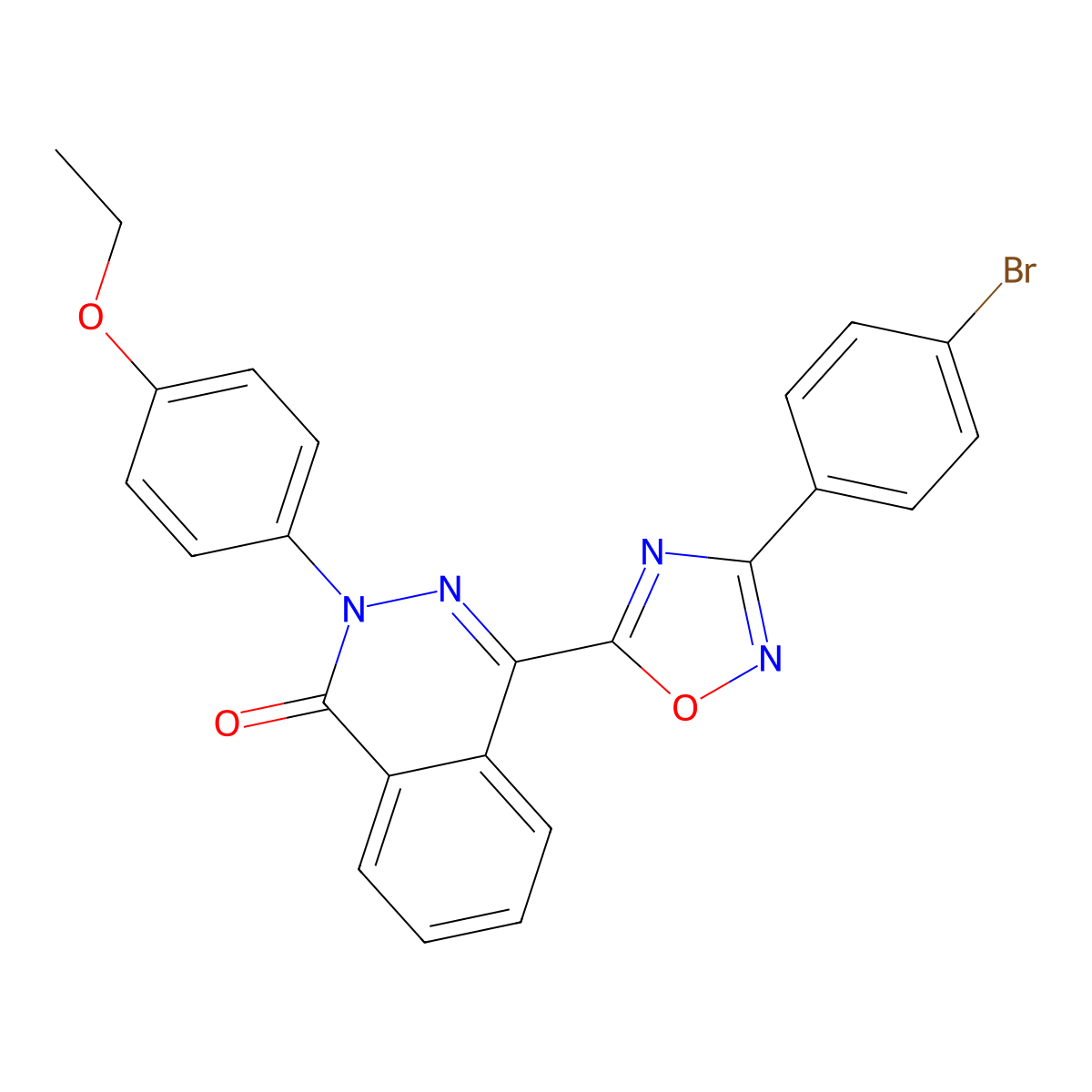 4-[3-(4-bromophenyl)-1,2,4-oxadiazol-5-yl]-2-(4-ethoxyphenyl)phthalazin-1(2H)-one molecular structure, CAS 1291859-39-6