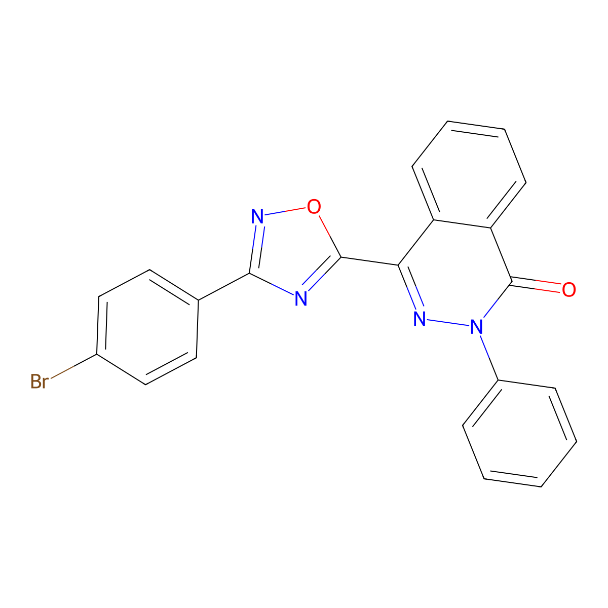 4-[3-(4-bromophenyl)-1,2,4-oxadiazol-5-yl]-2-phenylphthalazin-1(2H)-one molecular structure, CAS 1291859-72-7