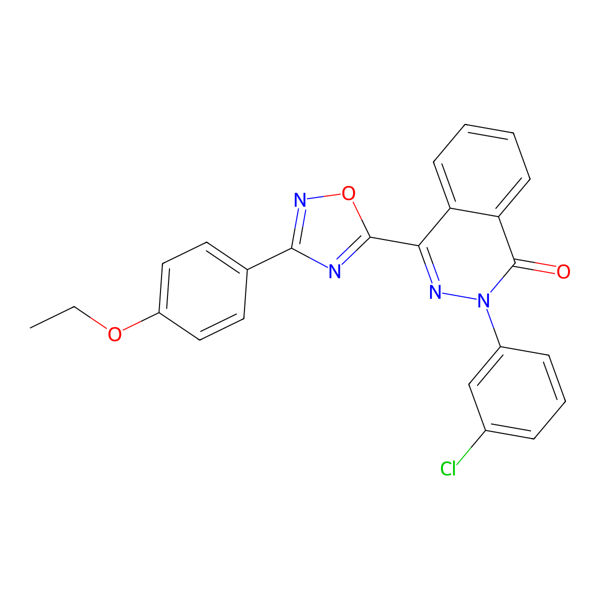 2-(3-chlorophenyl)-4-[3-(4-ethoxyphenyl)-1,2,4-oxadiazol-5-yl]phthalazin-1(2H)-one molecular structure, CAS 1291859-92-1