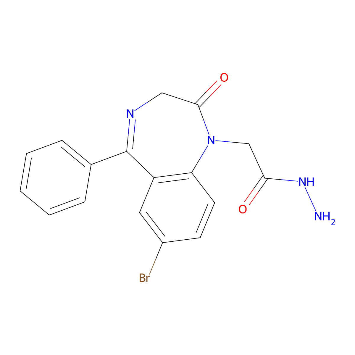 Gidazepam molecular structure, CAS 129186-29-4