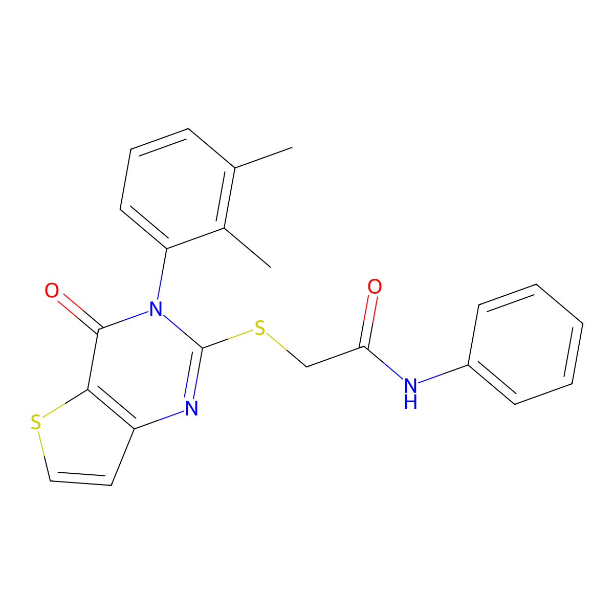 2-{[3-(2,3-dimethylphenyl)-4-oxo-3,4-dihydrothieno[3,2-d]pyrimidin-2-yl]sulfanyl}-N-phenylacetamide molecular structure, CAS 1291860-56-4