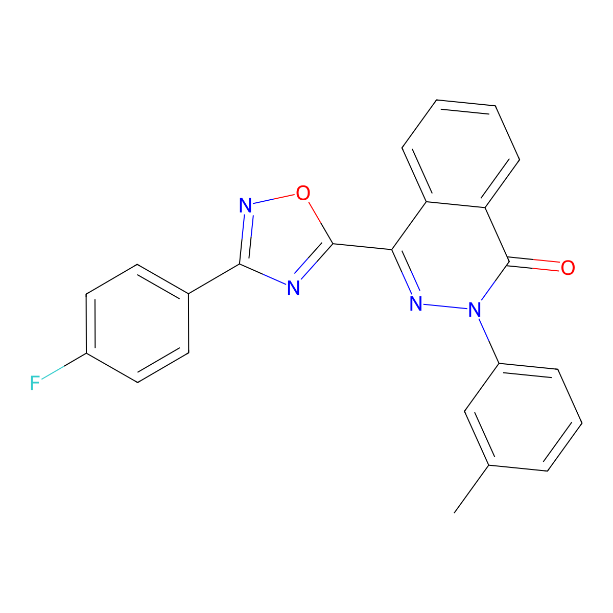 4-[3-(4-fluorophenyl)-1,2,4-oxadiazol-5-yl]-2-(3-methylphenyl)phthalazin-1(2H)-one molecular structure, CAS 1291862-08-2