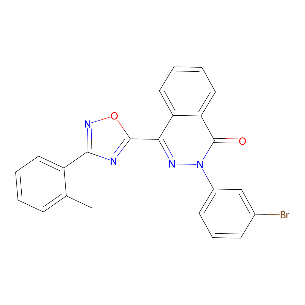 2-(3-bromophenyl)-4-[3-(2-methylphenyl)-1,2,4-oxadiazol-5-yl]phthalazin-1(2H)-one molecular structure, CAS 1291862-10-6