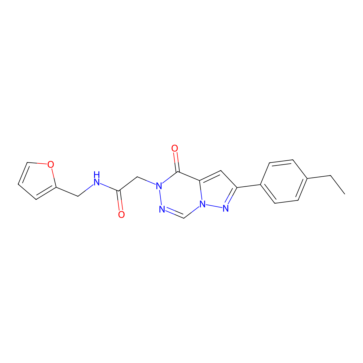2-(2-(4-ethylphenyl)-4-oxopyrazolo[1,5-d][1,2,4]triazin-5(4H)-yl)-N-(furan-2-ylmethyl)acetamide molecular structure, CAS 1291862-32-2