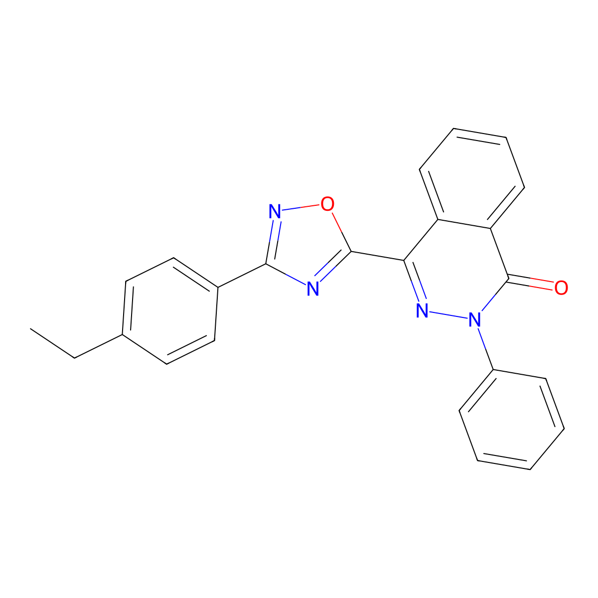 4-[3-(4-ethylphenyl)-1,2,4-oxadiazol-5-yl]-2-phenylphthalazin-1(2H)-one molecular structure, CAS 1291862-35-5